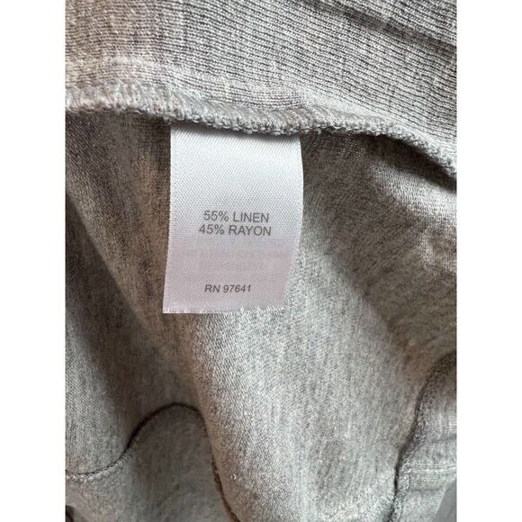 J.JILL gray open front linen rayon unlined knit jacket blazer XS NWOT - Picture 6 of 8